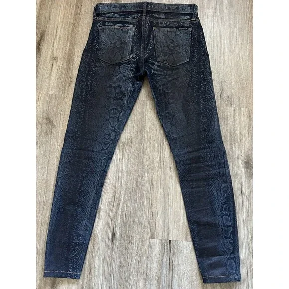 Hudson Jeans Womens Size 26 Blue Snakeskin Print Super Skinny Nico Mid Rise. - Picture 3 of 8